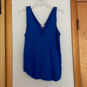 Royal blue double V tank size small